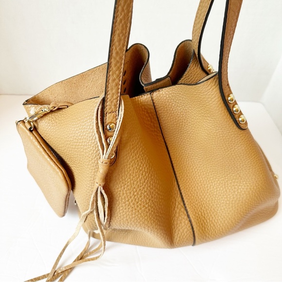 Like new never used Rebecca Minoff camel satchel - Picture 6 of 9